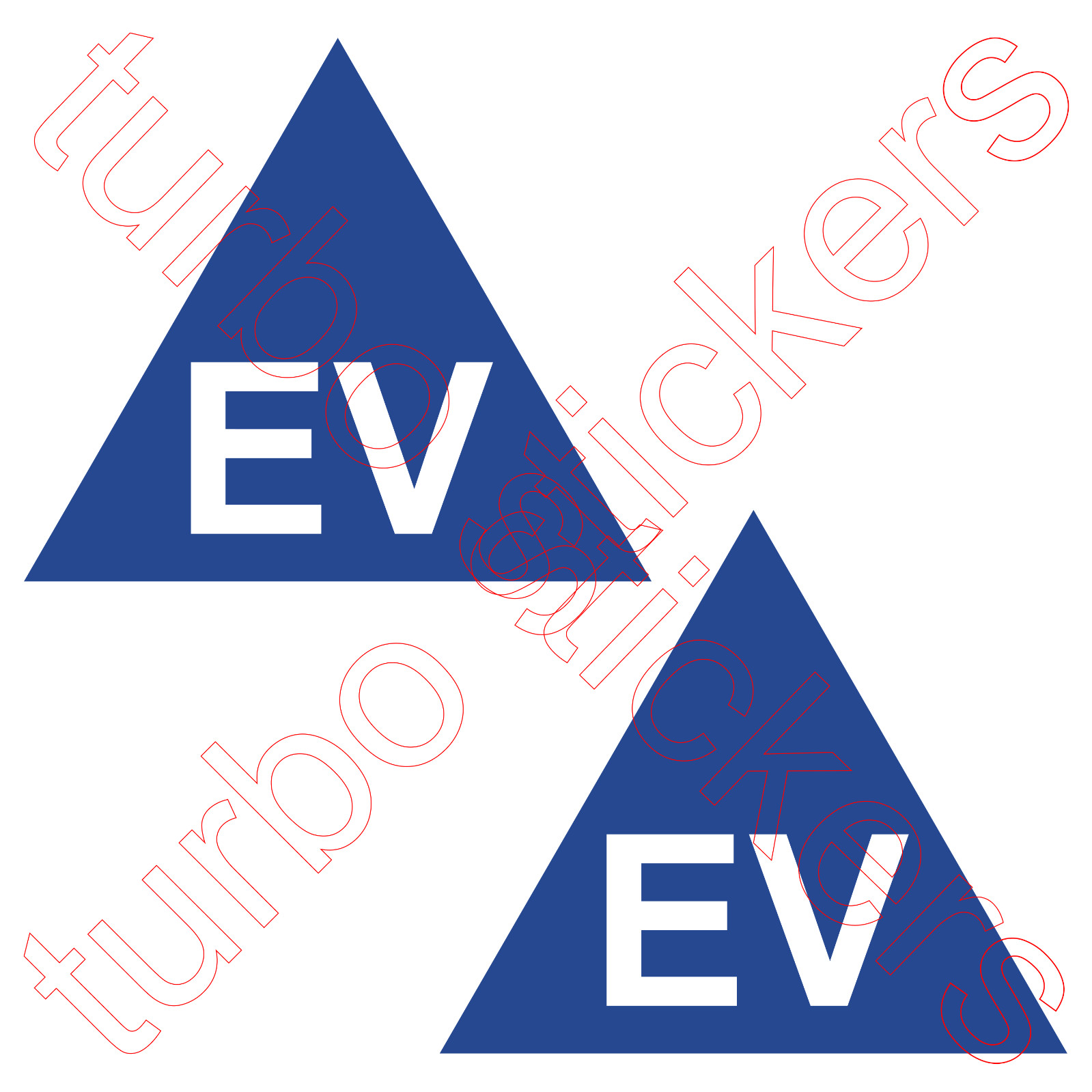 2x EV ELECTRIC VEHICLE HYBRID NUMBER PLATE VINYL STICKER CAR UTE SUV BLUE WHITE 2