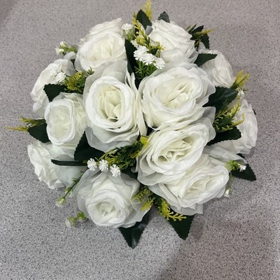 Bouquet Centerpiece Silk Flower Ball Decoration - Event Decor, Wedding SET OF 10
