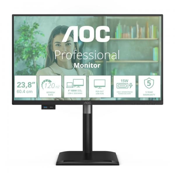 Aoc Nero Monitor 24P4cv (1920 X 1080 Pixel, 23.80"), Monitor, - Immagine 5