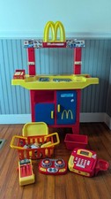 Vintage 2000s McDonalds Drive Thru Kitchen Playset With Food And Accessories