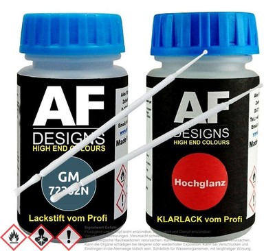 Für GM 72302N Bluestone Metallic Lackstift Klarlack Lacktupfer Autolack Set