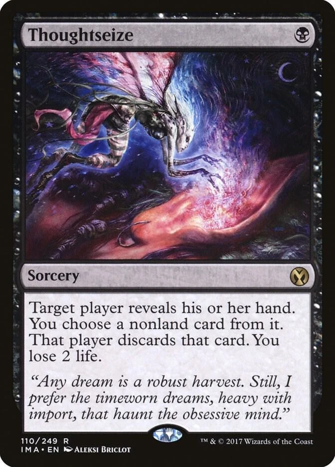 Thoughtseize Magic: The Gathering Iconic Masters Rare Collectible