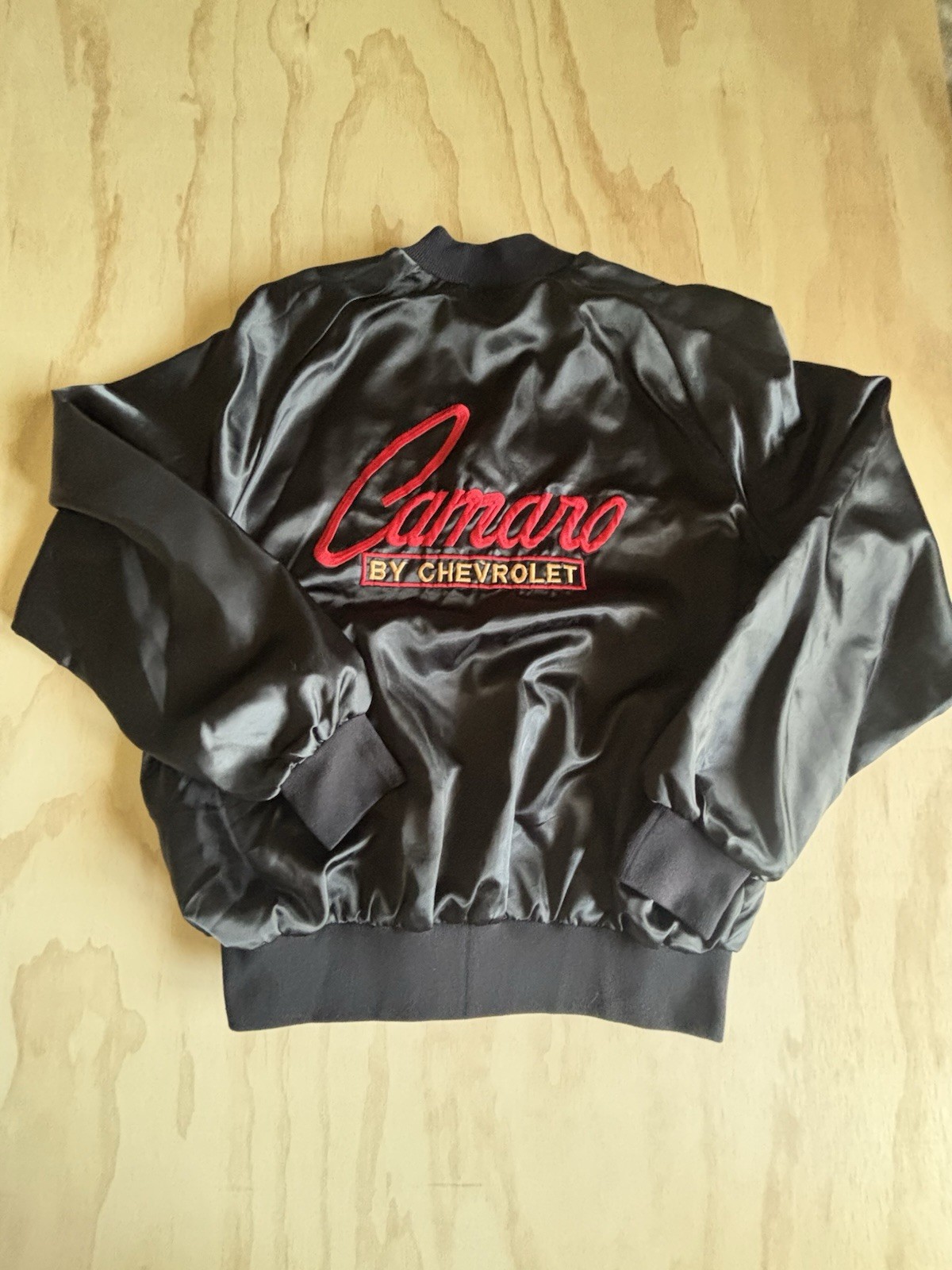 Late 70s Early 80s Camaro Satin Spell Out Bomber Jacket Men’s L Vintage