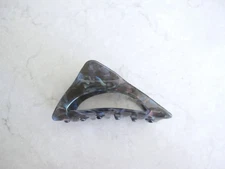 Triangle abalone sea shell effect iridescent hair claw clamp clip
