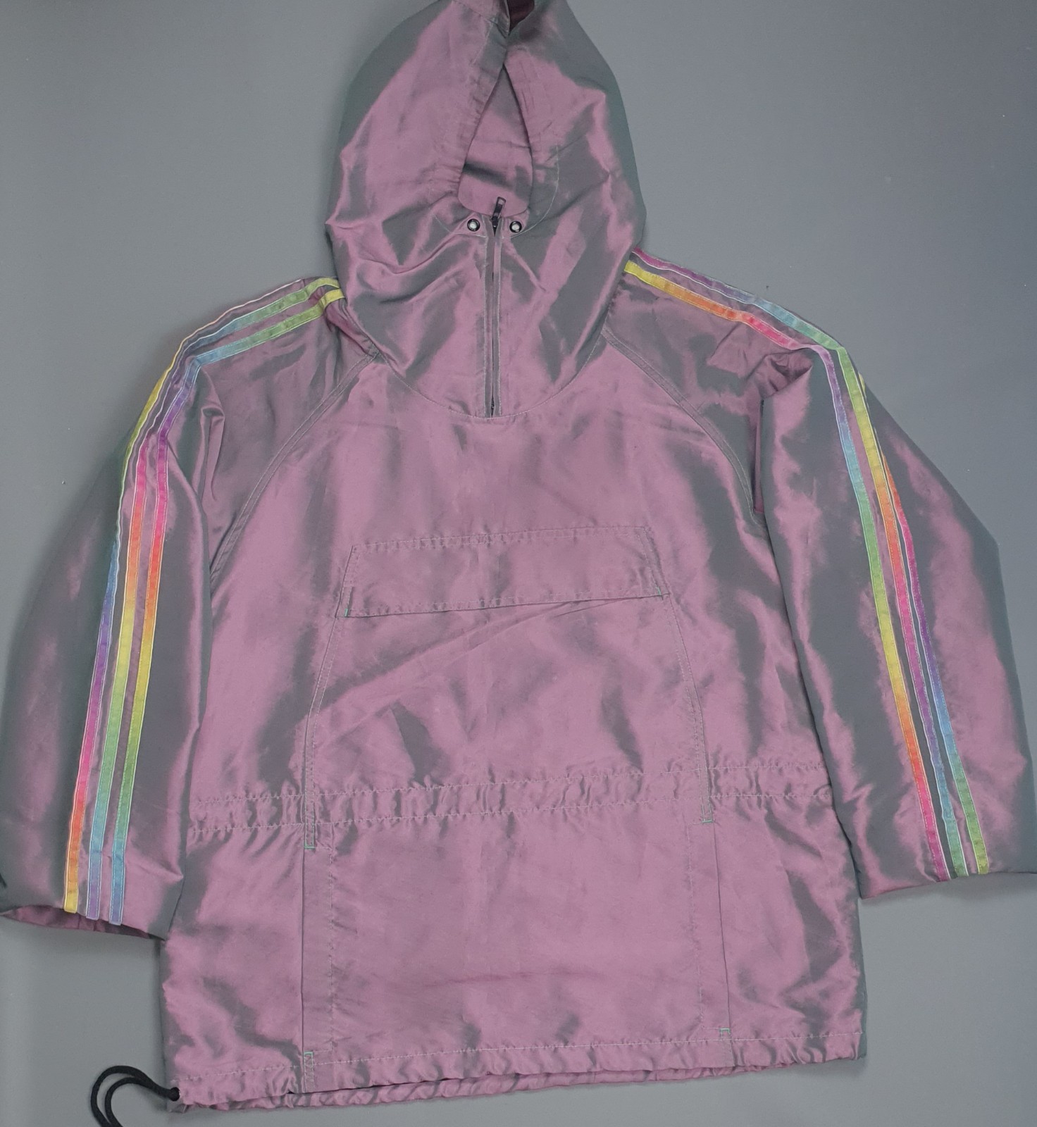 Adidas Originals x Jeremy Scott Windbreaker Purple Hooded Jacket Size Medium