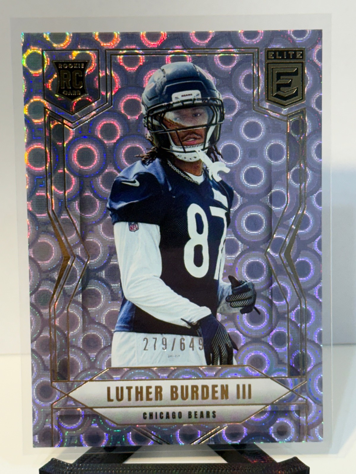 2025 Donruss Elite #118 Luther Burden III Lavender Pyramids  /649 Chicago Bears