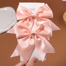 Wholesale 2Pcs Baby Bows Hair Clip for Kids Girls Solid Color Hairpins Barrettes