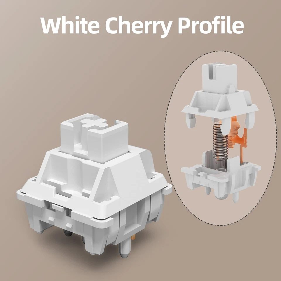 75% Wireless Gaming Keyboard RGB Triple Mode Hot Swappable Red 84Key - Image 2 of 4