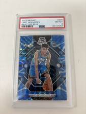 2022 Panini Mosaic Chet Holmgren Rookie Card RC Reactive Blue PSA 8 Thunder