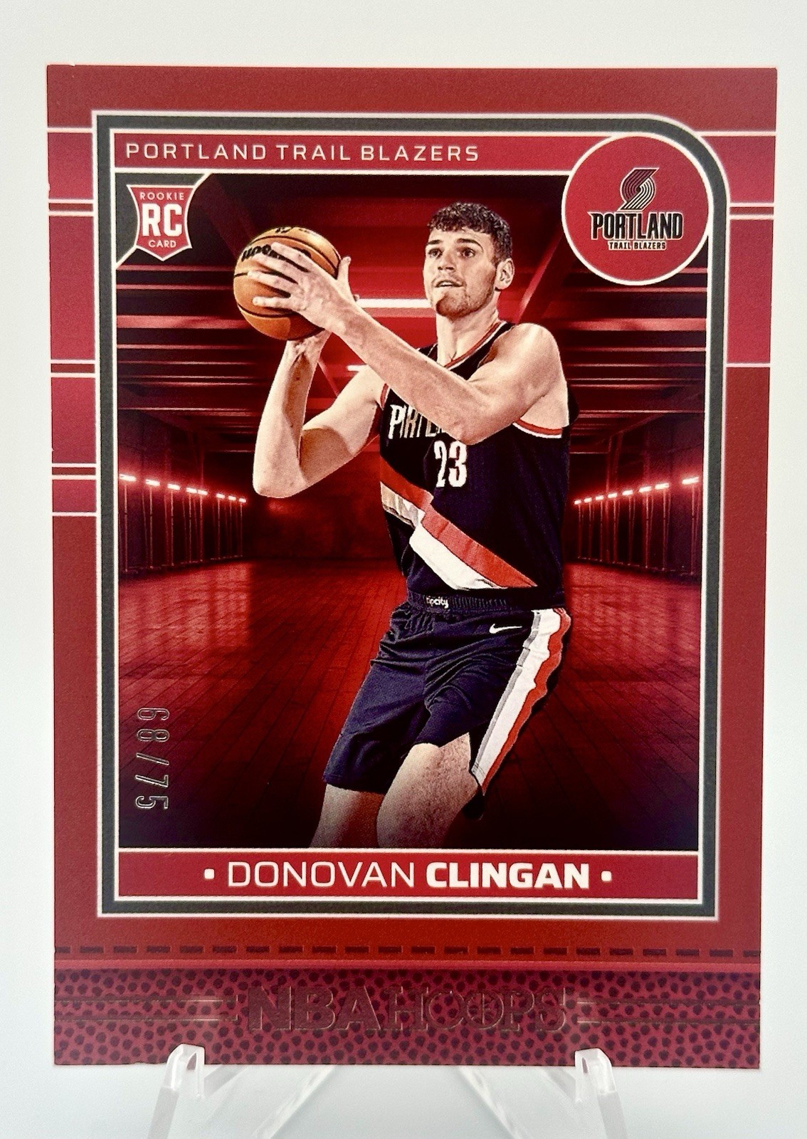 2024-25 Panini Nba Hoops - Rookies Donovan Clingan #237 Red /75 (RC)