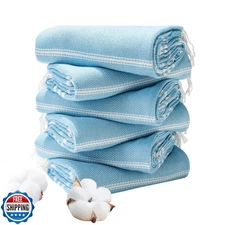 Genovega 6 Packs Oversized Turkish Beach Towels Set 74"x38" Extra Large Sand 