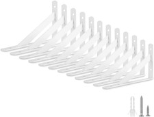 White Shelf Bracket 12 Packs Wall Shelf Brackets Heavy Duty 4 X 6 Inch 90 Degre