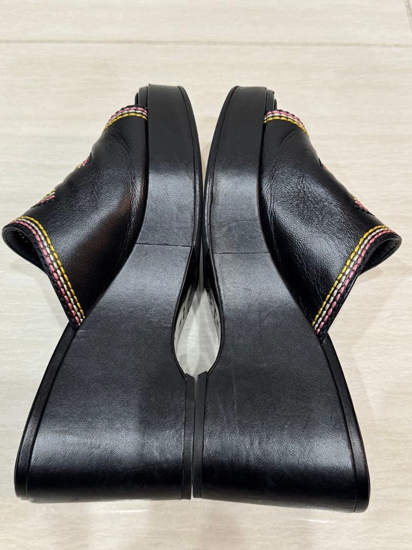 Chanel Mule Sandals Black With Coco Mark Size 38 US About8 For Women thumbnail 23