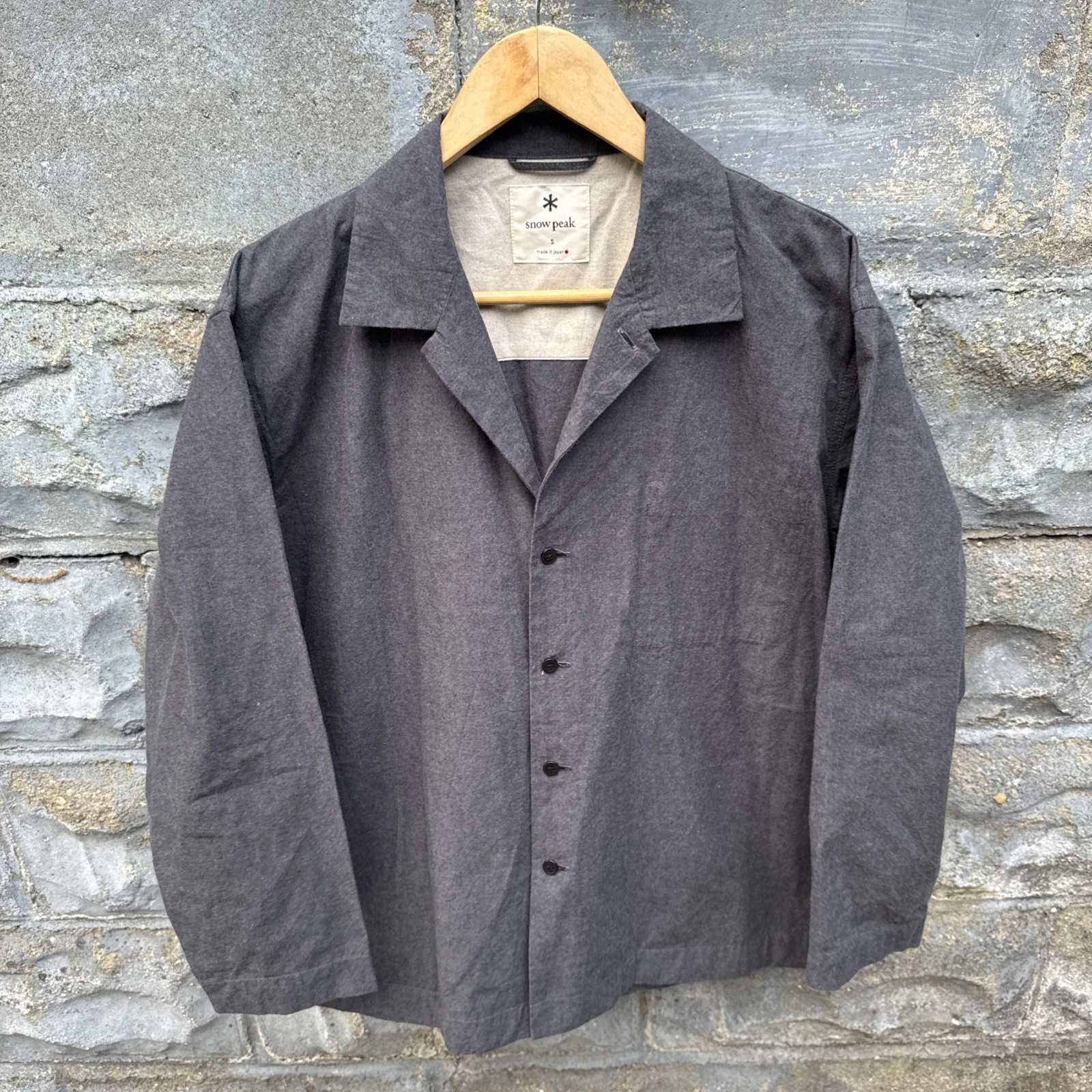 Snow Peak Blazer Made in Japan Gray Size Small Cotton Linen Coat