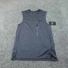 NEW Under Armour Tank Top Mens S Gray UA Tech Vent 2.0 Shirt Top Gym Workout Run