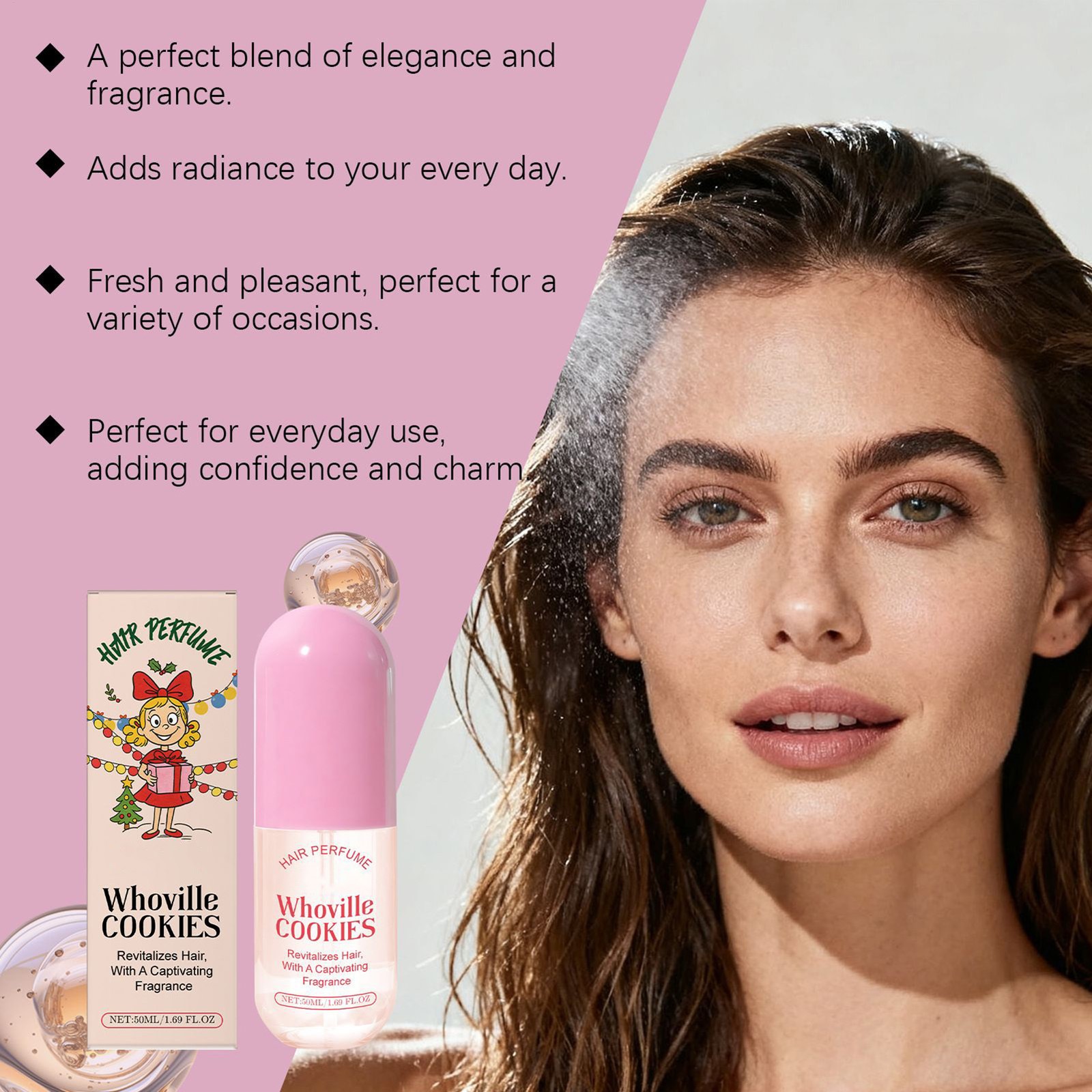 50ml Kitsch x Grinch Hair Perfume 1.7oz Whoville Cookies