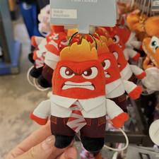 Disney authentic inside out anger small plush keychain shanghai disneyland