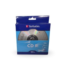 10 Pk Verbatim CD-R 700MB 80 Min 52x Speed Blank Recordable Discs Sealed