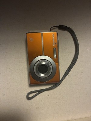 Olympus FE-3010 Orange Digital Camera 12 Megapixel Zoom. Working But Needs SD