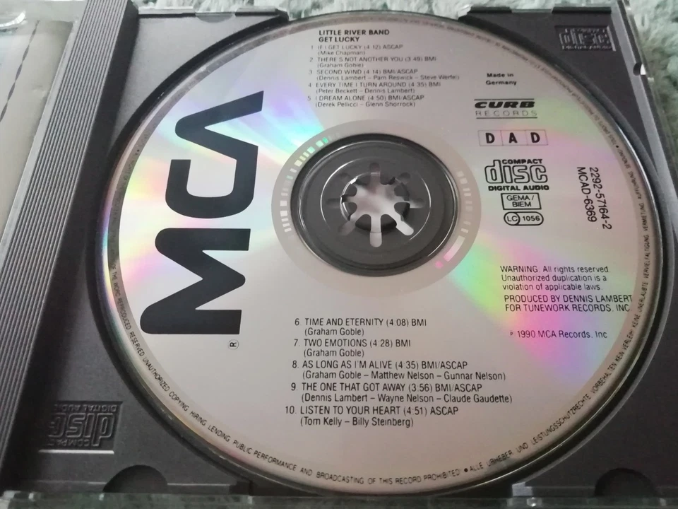 LITTLE RIVER BAND  CD  GET LUCKY   1990 - Bild 3 von 4