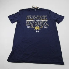 Notre Dame Fighting Irish Under Armour Short Sleeve Shirt Men's Navy New