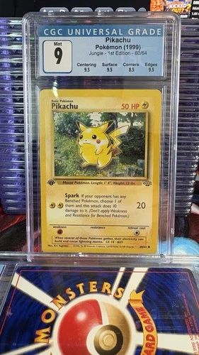 Pikachu 1999 Pokemon Jungle 1st Edition CGC 9 #60