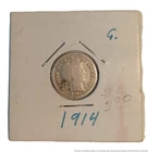1914 Barber Dime United States Silver Coin Well Circulated