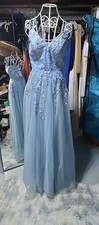 ABC DRESS Blue With Netting Size 4 Formal Gown