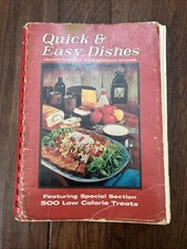 Quick and Easy Dishes : Favorite Recipes of Home Economics Teachers Vintage 1968