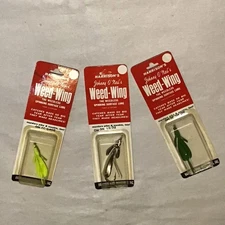 Lot Of 3 Assorted Johnny O'Neil Weed Wing Fishing Lures NOS