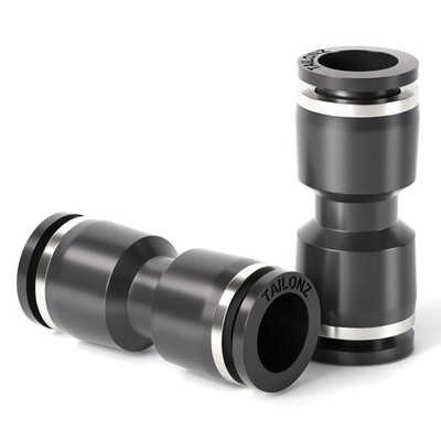 Black Straight 3/8 inch Tube OD Push to Connect Tube Fittings Push Lock PU-3/...