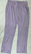 Anthropolgie Saturday Sunday Lavender Lounge Pants Size Small Ankle Button E