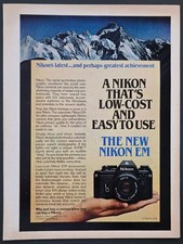 1979 Nikon EM 35mm Camera "A Nikon That's Low-Cost and Easy to Use"