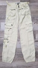Vintage Guess Jeans Embroidered Pants Size 27 Waist Cargo Y2k