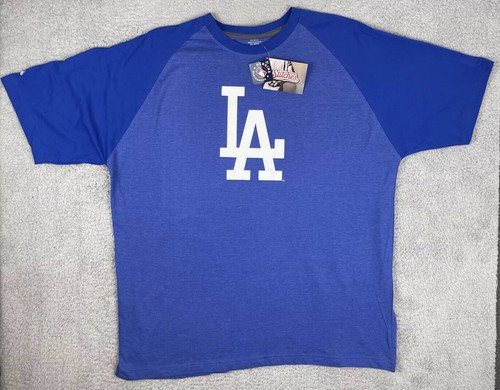 Los Angeles Dodgers Stitches T Shirt Mens 4XL Blue LA Logo Short Sleeve MLB NWT