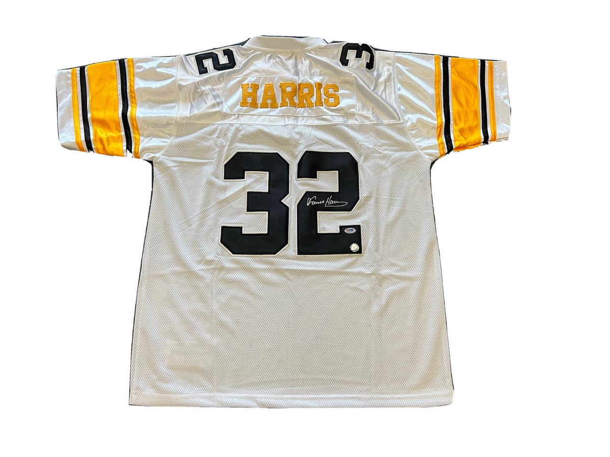 Franco Harris Signed Pittsburgh Steelers (Away White) Jersey PSA