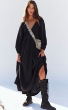 Free People So Sprung Tiered Maxi Dress & Shrug Set S