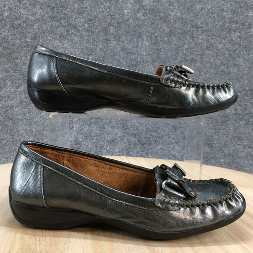 Naturalizer Shoes Womens 7 M Cedra Casual Slip On Moc Loafer Blue Faux Leather - 第 1/18 張圖片