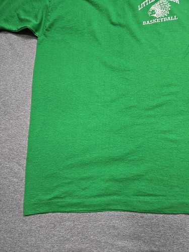 Vintage Fruit of the Loom Shirt Mens Large Green T shirt Small Chest Design - Picture 6 of 14