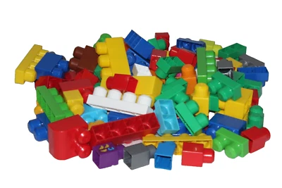 Mega Bloks  8973- Bausteine-bunt 100 Teile, Steck-Bausteine Kinder, Bauklötze #2 - Bild 1 von 2
