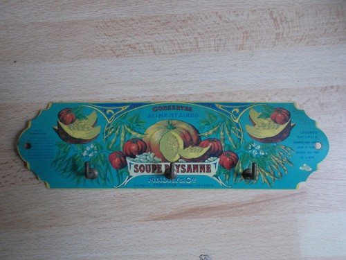 ACCROCHE TORCHONS VINTAGE 70s En Liège Et Céramique Orange EUR 39,00
