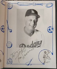 Tommy Lasorda Autographed '93 Sports Night Program St. Benedict School To Jeff
