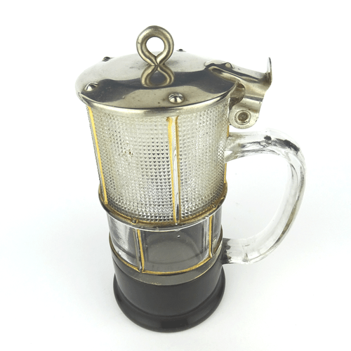 Ancienne cruche à bière minière houblons pichet de bière pichet lampe minière pierre Allemagne vers vente en gros 1880
