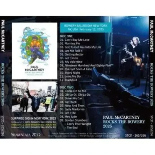 PAUL McCARTNEY / 2025 ROCKS THE BOWERY (2CD) from Japan b | eBay