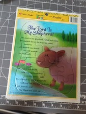 Vintage Puzzle Preschool New Heavy Cardboard Bible Story Lord My Shepherd Psalm