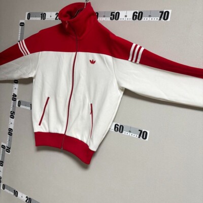 Adidas 80s West German Track Jacket Trefoil Red White Trefoil