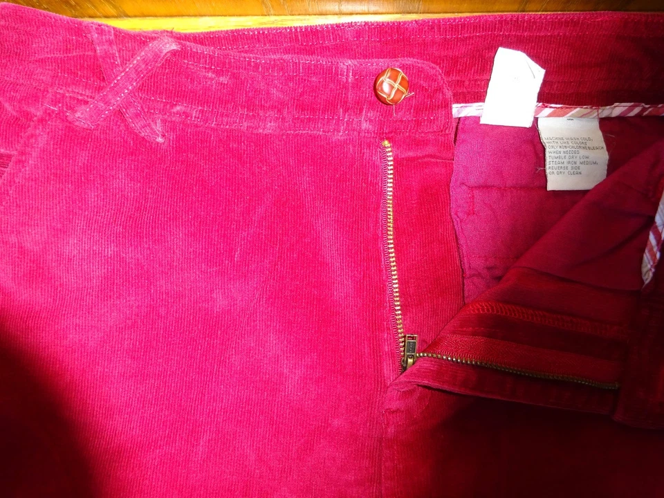 NUEVO PANTALÓN MUJER ERIKA ROJO PANA TALLA 8 ENTREPIERNA 31 Foto 4 de 4