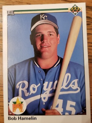 Bob Hamelin Kansas City Royals 1990 Upper Deck Baseball Card #45 ROOKIE MT 