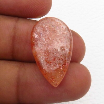 Natural Sunstone Cabochon Lose 22x13.5mm Orange Pear Edelstein 11ct ST-682