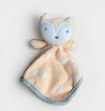 Cloud Island Fox Washcloth Plush Terry Cloth Baby Lovey Security Blanket Orange